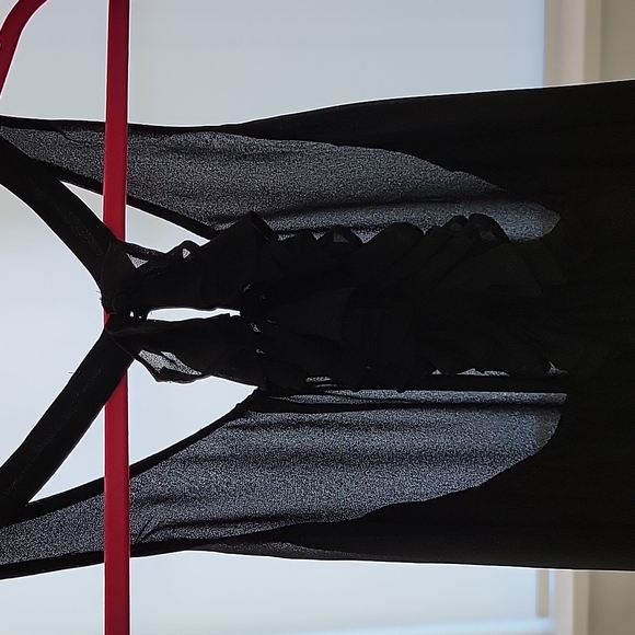 Naked Zebra Small Ruffle Racerback Layered Halter Tank - Picture 5 of 5